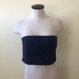 Aerie navy blue bandeau crop top tube top